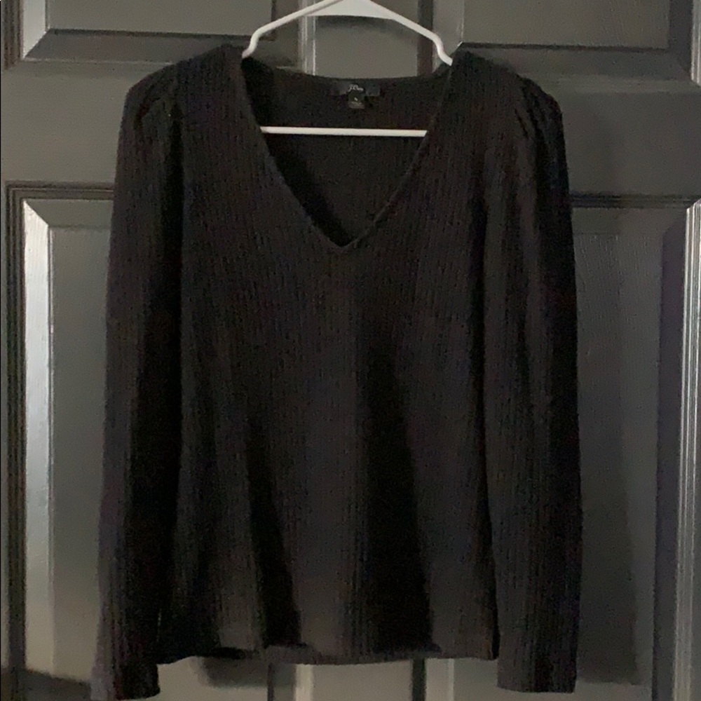 J. Crew Princess Sleeve V-Neck Sweater